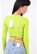 Bluza Dama Jjxx Jxfrances Stretch Wrap Rib Lime Punch